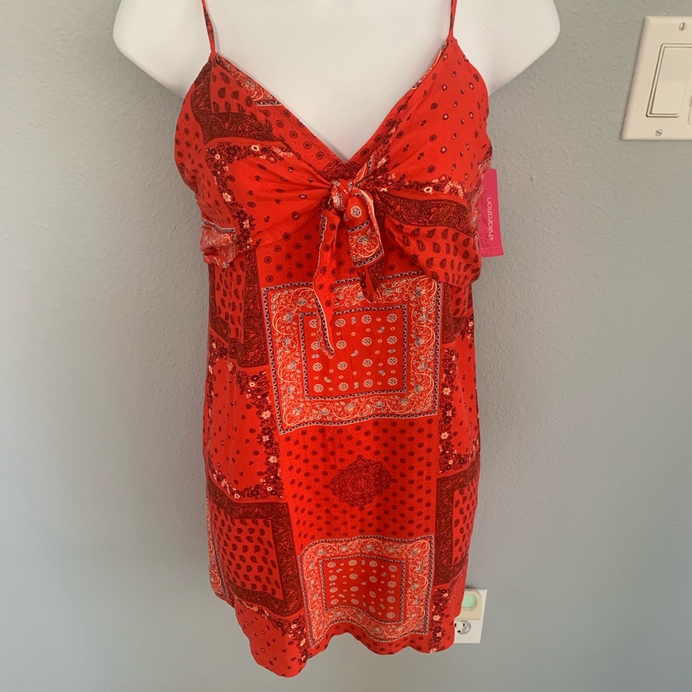 Red Print Dress Memorial Day Brand New.